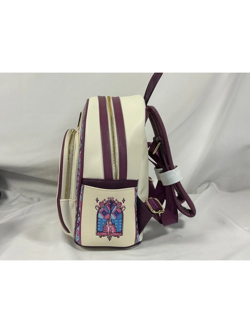 Loungefly Disney Beauty and the Beast Belle Stained Glass Mini Backpack